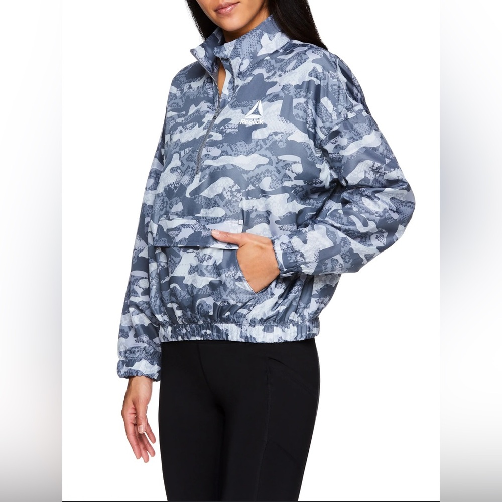 Reebok Women's Gray & White Camo Utility Jacket